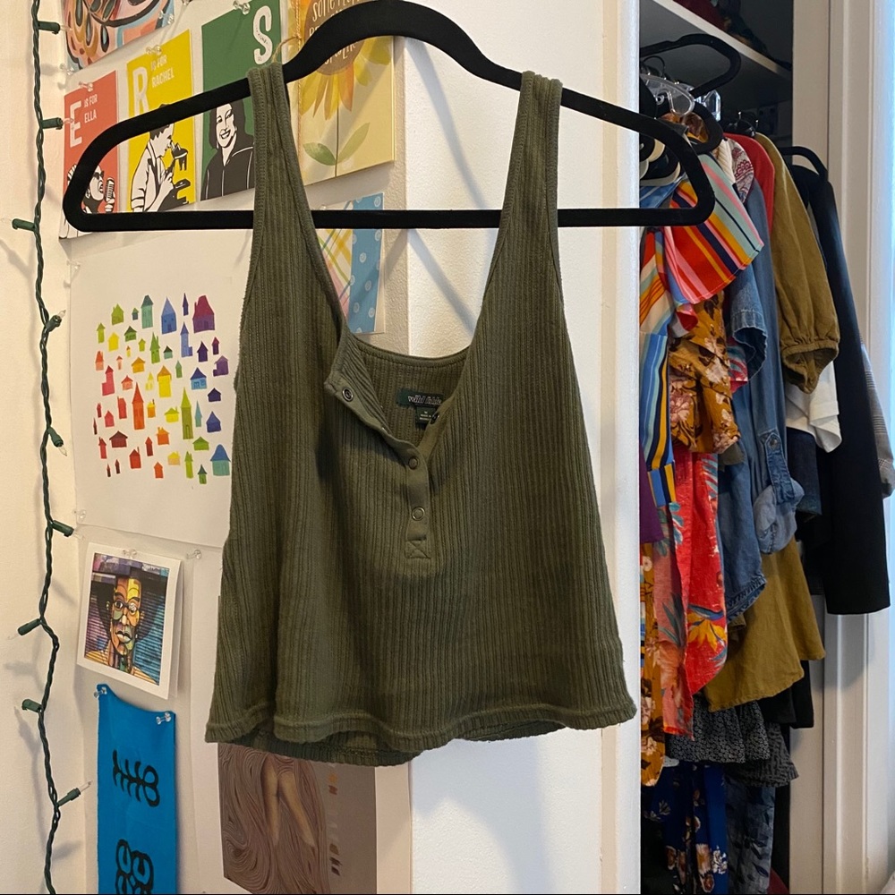 Army Green Crop Top
